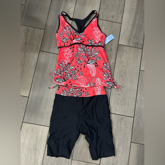 Yonique Women Two Piece Tankini Swimsuits with Shorts Racerback Swimwear - Picture 6 of 8